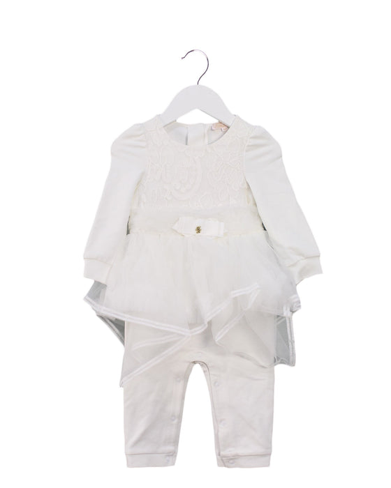 A White Long Sleeve Jumpsuits from Nicholas & Bears in size 12-18M for girl. (Front View)