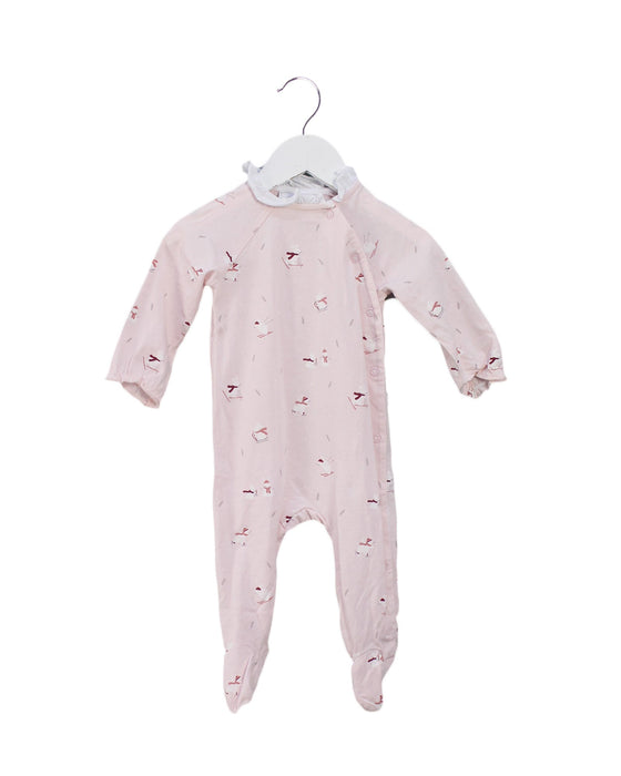 A Pink Onesies from The Little White Company in size 3-6M for girl. (Front View)