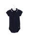 A Navy Short Sleeve Bodysuits from Petit Bateau in size 6-12M for boy. (Front View)