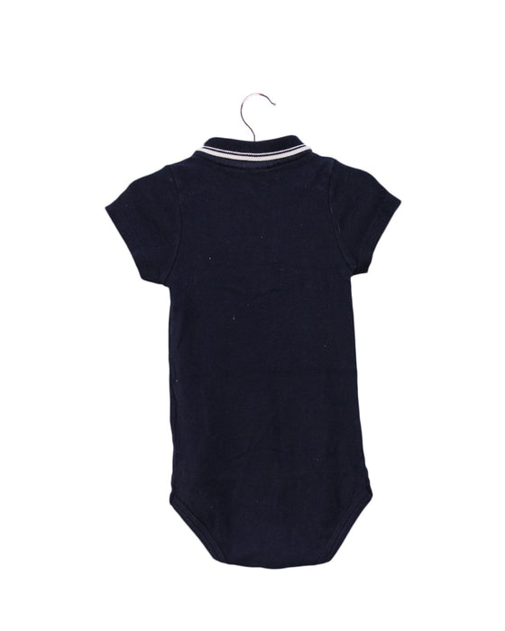 A Navy Short Sleeve Bodysuits from Petit Bateau in size 6-12M for boy. (Back View)