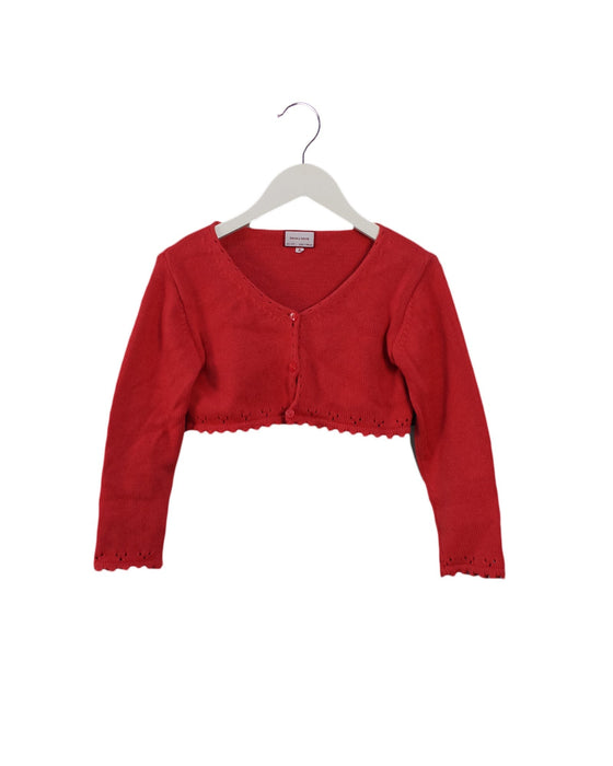 A Pink Cardigans from Neck & Neck in size 6T for girl. (Front View)