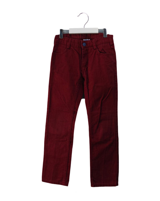 A Burgundy Casual Pants from Jacadi in size 8Y for girl. (Front View)