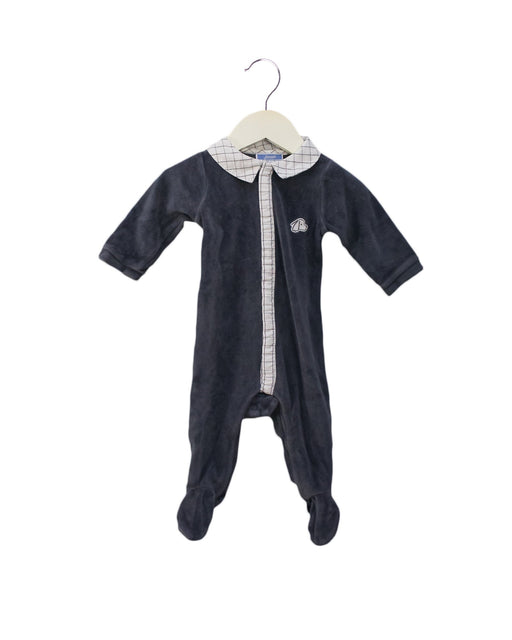 A Grey Long Sleeve Jumpsuits from Jacadi in size 3-6M for boy. (Front View)
