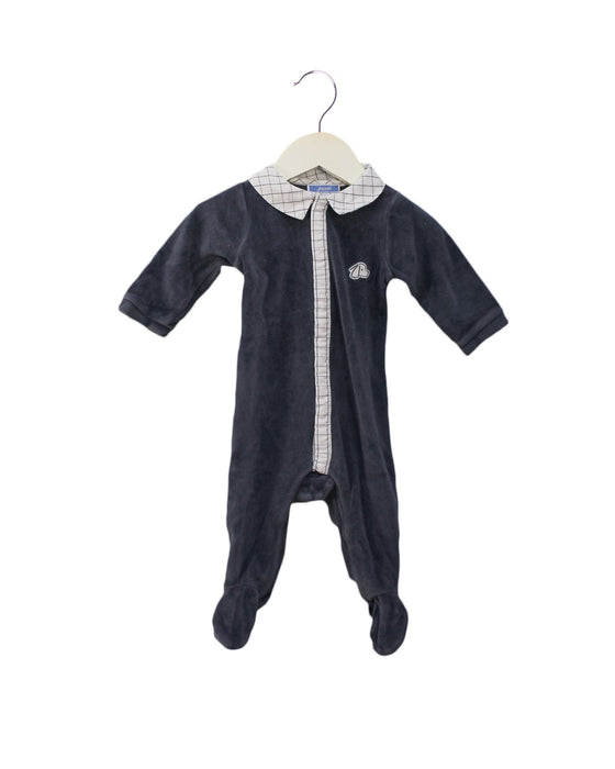 A Grey Long Sleeve Jumpsuits from Jacadi in size 3-6M for boy. (Front View)
