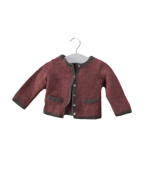A Pink Cardigans from Bonpoint in size 6-12M for girl. (Front View)