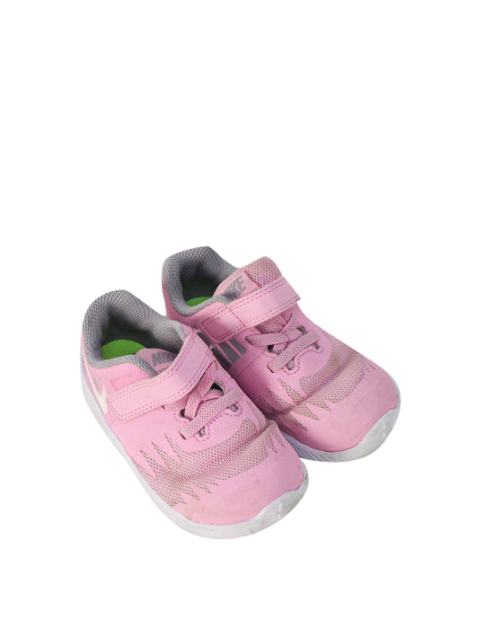 A Pink Sneakers from Nike in size 18-24M for girl. (Front View)