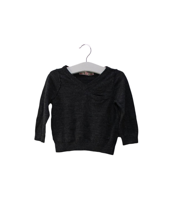 A Grey Knit Sweaters from Bonpoint in size 12-18M for girl. (Front View)