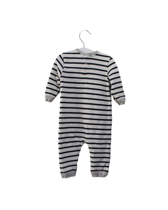 A Ivory Long Sleeve Jumpsuits from Petit Bateau in size 6-12M for boy. (Back View)