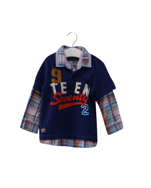 A Blue Long Sleeve Polos from Catimini in size 3T for boy. (Front View)