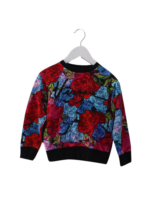 A Multicolour Crewneck Sweatshirts from Young Versace in size 4T for girl. (Front View)