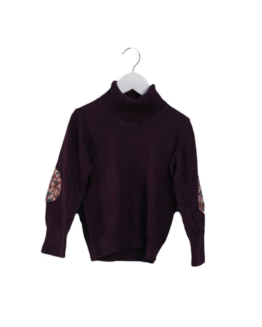 A Purple Knit Sweaters from Siaomimi in size 6T for girl. (Front View)