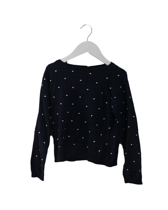 A Navy Knit Sweaters from Jacadi in size 4T for girl. (Front View)