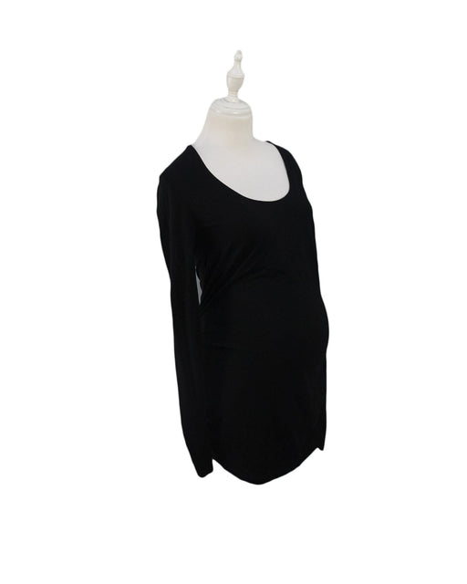 A Black Long Sleeve Tops from Isabella Oliver in size M for maternity. (Front View)