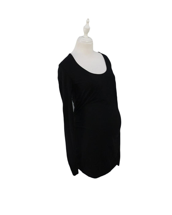 A Black Long Sleeve Tops from Isabella Oliver in size M for maternity. (Front View)