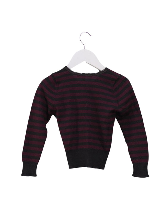 A Purple Cardigans from Bonpoint in size 3T for girl. (Back View)