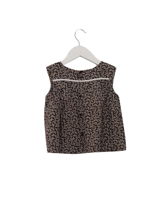 A Brown Sleeveless Tops from Caramel Baby & Child in size 4T for girl. (Back View)