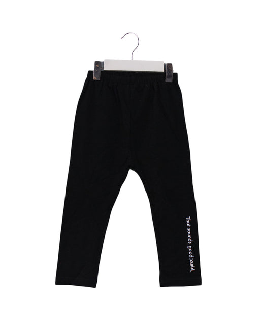 A Black Casual Pants from X-girl in size 5T for girl. (Front View)