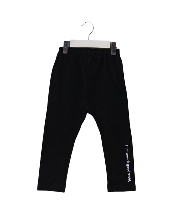 A Black Casual Pants from X-girl in size 5T for girl. (Front View)