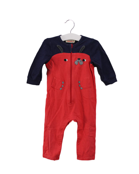 A Red Long Sleeve Jumpsuits from Momonittu in size 0-3M for girl. (Front View)
