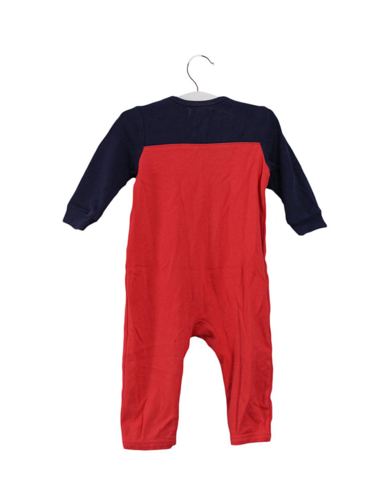 A Red Long Sleeve Jumpsuits from Momonittu in size 0-3M for girl. (Back View)