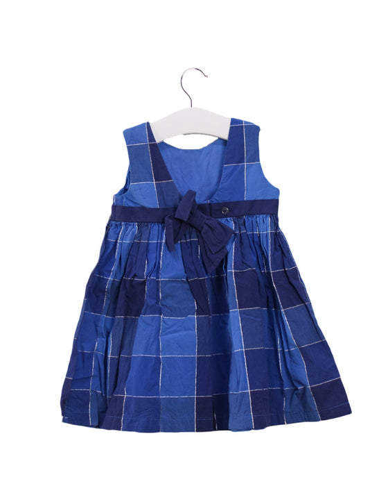 A Blue Sleeveless Dresses from Gymboree in size 12-18M for girl. (Back View)