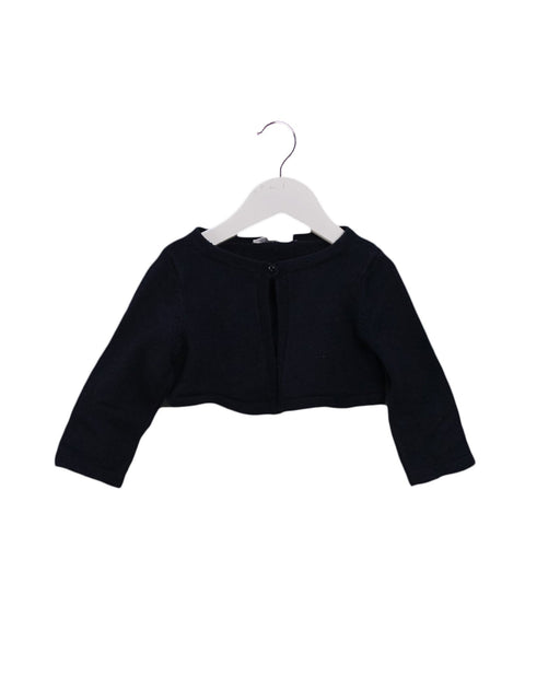 A Navy Cardigans from Jacadi in size 6-12M for girl. (Front View)