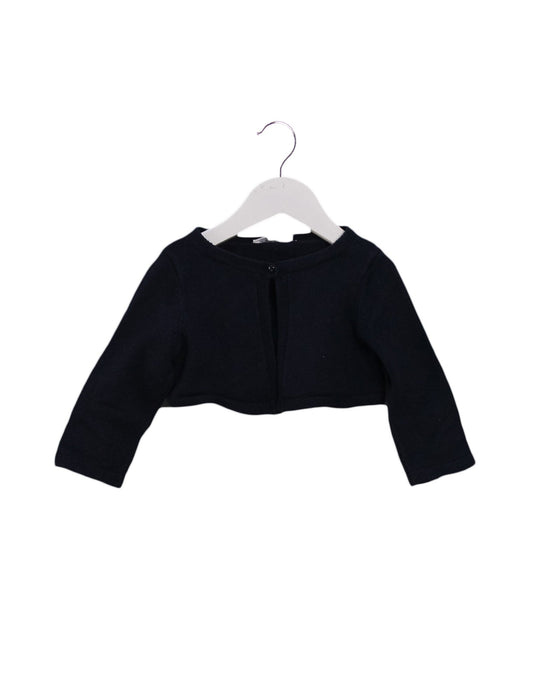 A Navy Cardigans from Jacadi in size 6-12M for girl. (Front View)