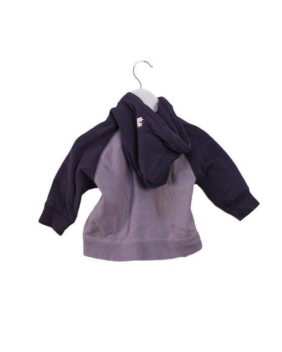 A Purple Lightweight Jackets from Roots in size 3-6M for girl. (Back View)
