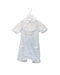 A Blue Short Sleeve Rompers from Emile et Rose in size 6-12M for girl. (Front View)