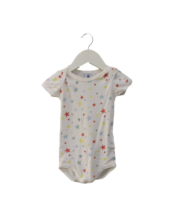 A White Short Sleeve Bodysuits from Petit Bateau in size 6-12M for neutral. (Front View)