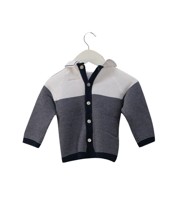 A Navy Cardigans from Emile et Rose in size 3-6M for boy. (Back View)