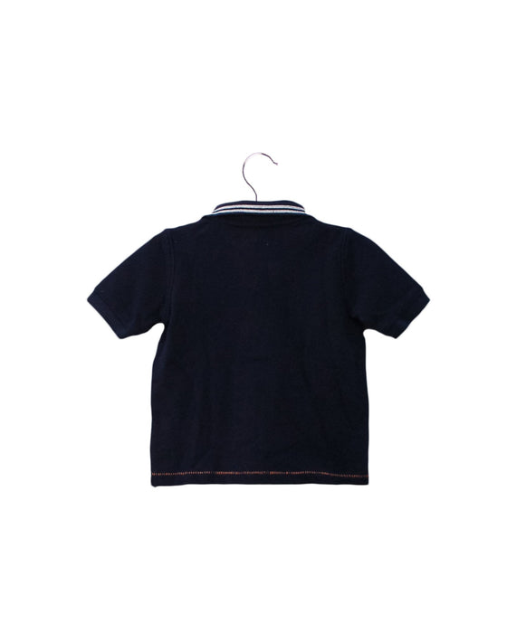 A Navy Short Sleeve Polos from Mamas & Papas in size 6-12M for boy. (Back View)