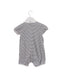 A Black Short Sleeve Rompers from Petit Bateau in size 3-6M for girl. (Back View)