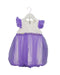 A Purple Short Sleeve Dresses from Le Petit Society in size 6-12M for girl. (Front View)