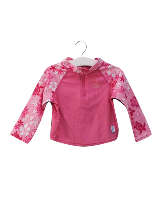 A Pink Rash Guards from i play in size 6-12M for girl. (Front View)