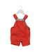 A Orange Overall Shorts from Petit Bateau in size 3-6M for girl. (Front View)