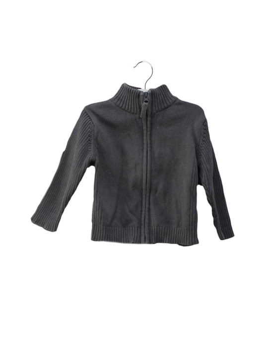 A Grey Lightweight Jackets from DPAM in size 6-12M for girl. (Front View)