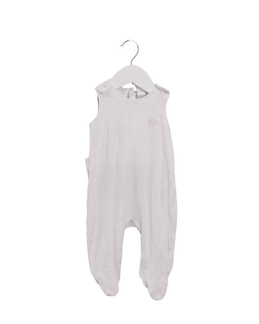 A White Sleeveless Jumpsuits from Cyrillus in size 0-3M for girl. (Front View)