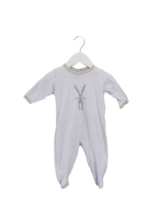 A Blue Long Sleeve Jumpsuits from Petit Bateau in size 0-3M for boy. (Front View)