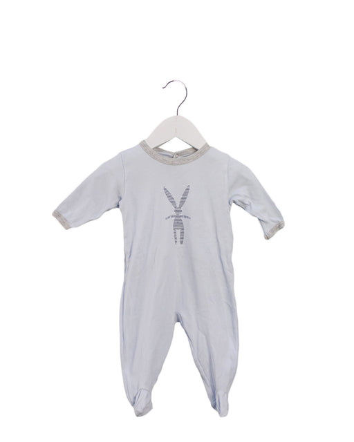 A Blue Long Sleeve Jumpsuits from Petit Bateau in size 0-3M for boy. (Front View)