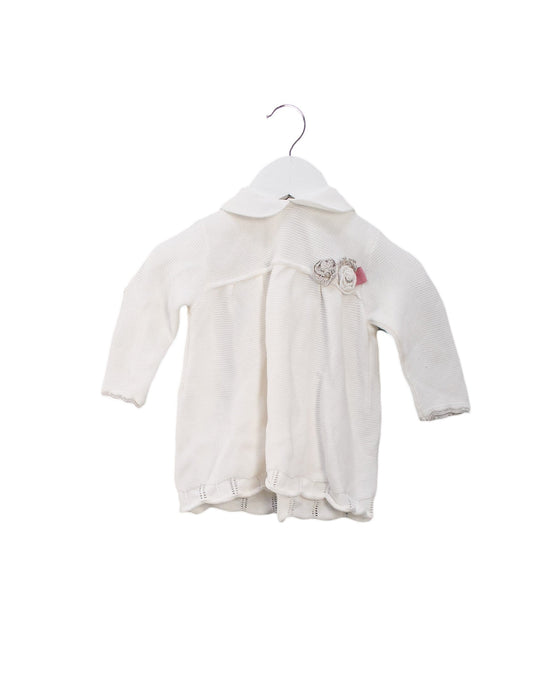 A White Long Sleeve Tops from Chickeeduck in size 6-12M for girl. (Front View)