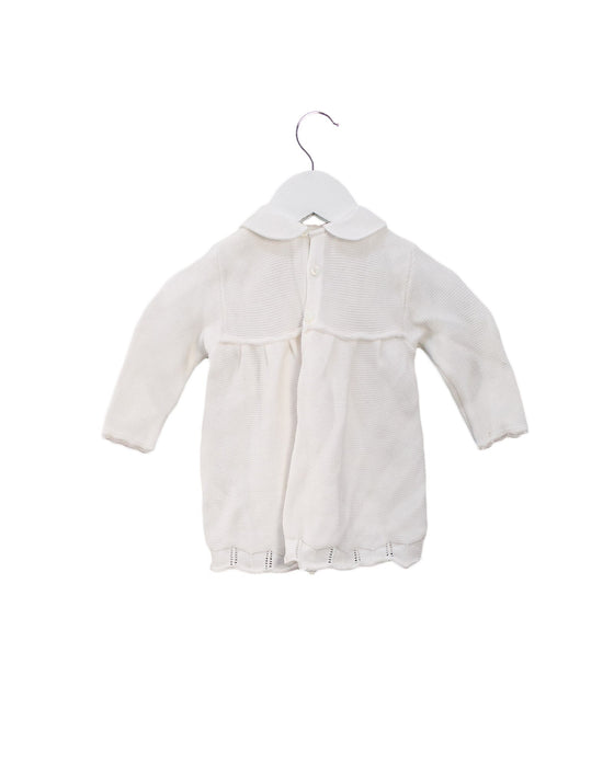 A White Long Sleeve Tops from Chickeeduck in size 6-12M for girl. (Back View)