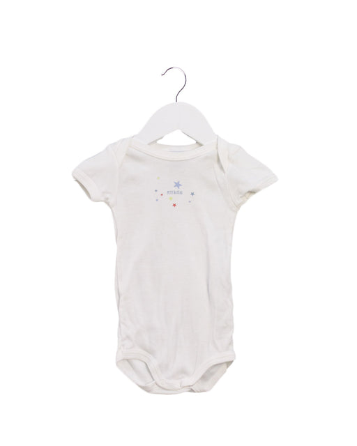 A Ivory Short Sleeve Bodysuits from Petit Bateau in size 3-6M for boy. (Front View)