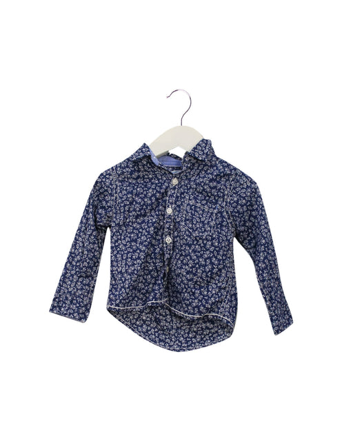 A Navy Shirts from Gingersnaps in size 3-6M for boy. (Front View)