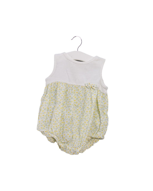 A Yellow Sleeveless Bodysuits from Bout'Chou in size 0-3M for girl. (Front View)
