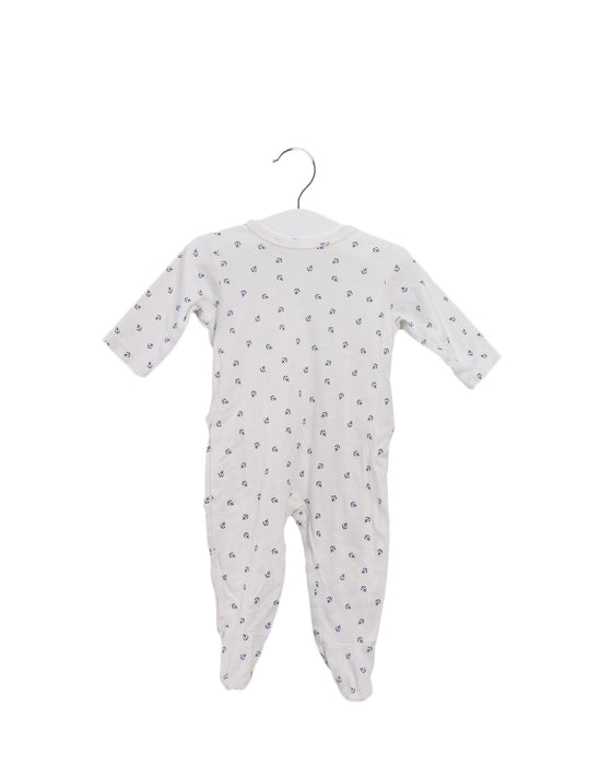 A White Long Sleeve Jumpsuits from Bout'Chou in size 0-3M for boy. (Front View)
