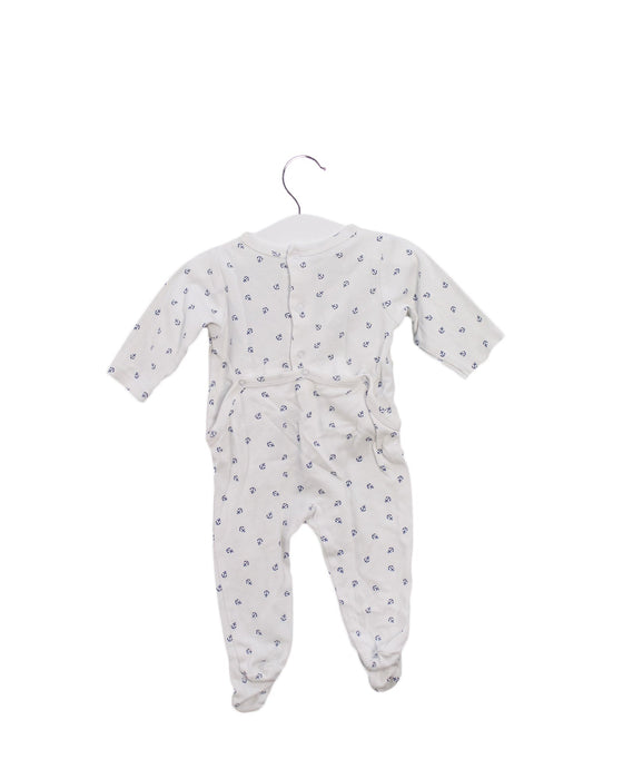 A White Long Sleeve Jumpsuits from Bout'Chou in size 0-3M for boy. (Back View)