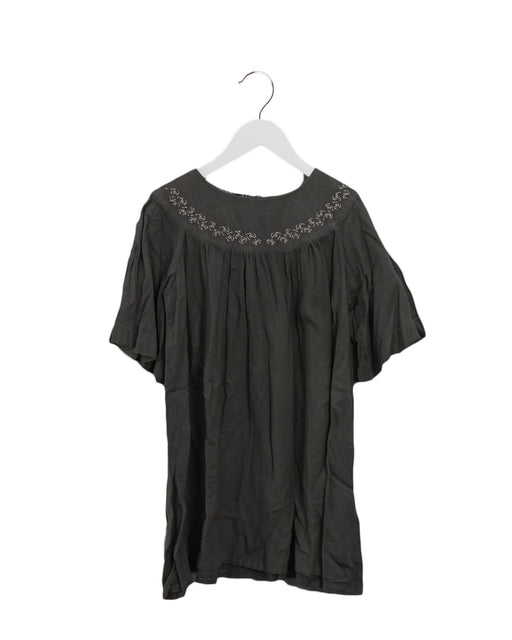 A Grey Short Sleeve Dresses from Troizenfants in size 6T for girl. (Front View)