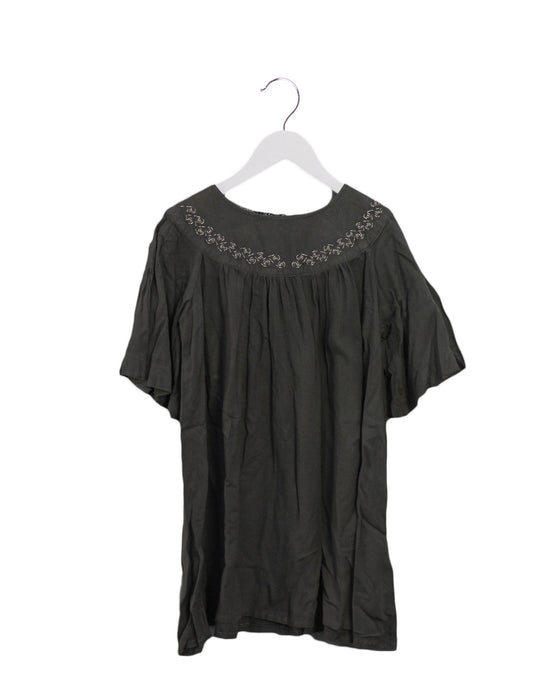 A Grey Short Sleeve Dresses from Troizenfants in size 6T for girl. (Front View)