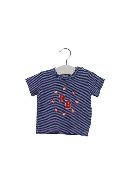 A Blue Short Sleeve T Shirts from Petit Bateau in size 3-6M for boy. (Front View)